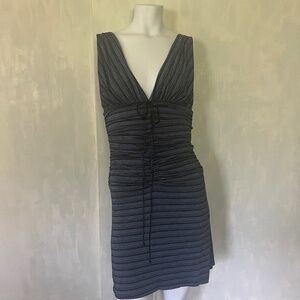 Sexy black halo ruched dress